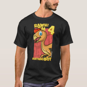 T-shirt Rawr I'm 4 Birthday Boys 4th Birthday Dino Ovirapt