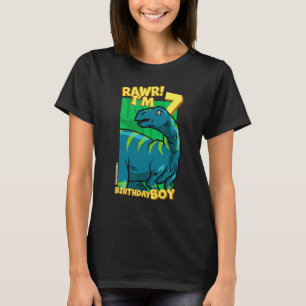 T-shirt Rawr I'm 7 Birthday Boys 7th Birthday Dino Fukuisa
