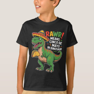 T-shirt Rawr signifie Cinco De Mayo en dinosaure garçons T