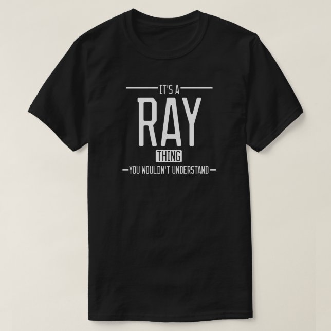 T-shirt Ray drôle nom de famille drôle (Design devant)