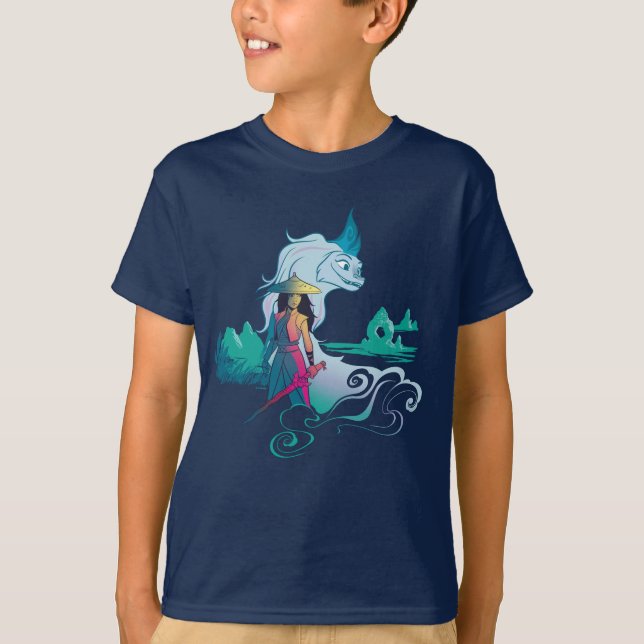 T-shirt Raya et la Dernière Pop de couleur Dragon (Devant)