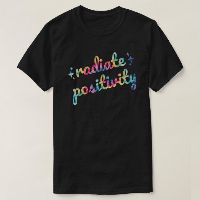 T-shirt Rayon Positivité Super Cravate-Dye Inspirationnel (Design devant)