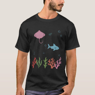 T-shirt Rayon sous-marin Enfants Requin Vie marine