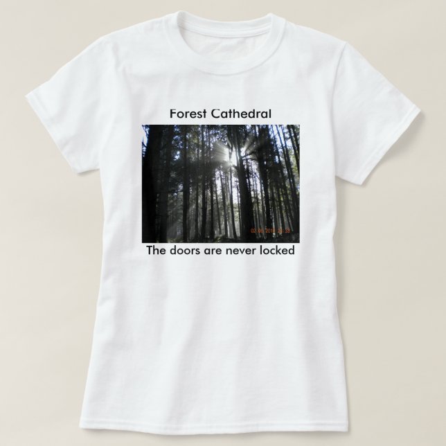 T-shirt Rayons de Sun par les arbres (Design devant)