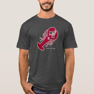 T-shirt Rayure blanche bleue de monogramme rouge nautique
