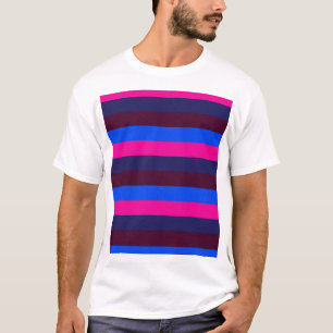 T-shirt Rayures néon de minuit
