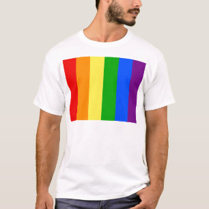 T-SHIRT "RAYURES VERTICALES D'ARC-EN-CIEL "
