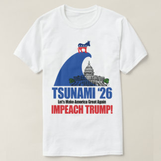 T-shirt Raz-de-marée bleu des démocrates, mise en accusati