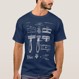T-shirt Razor Barber Art Black Chalkboard