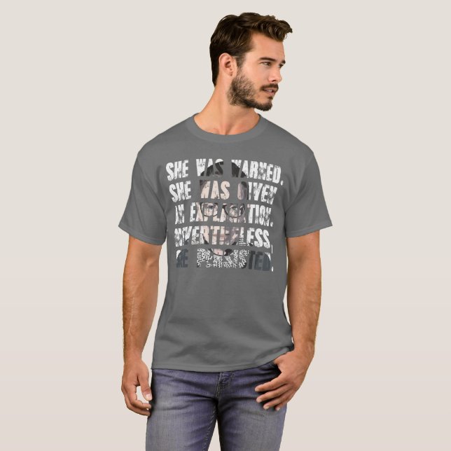 T-shirt RBG notoires - Néanmoins elle a persisté (Devant entier)
