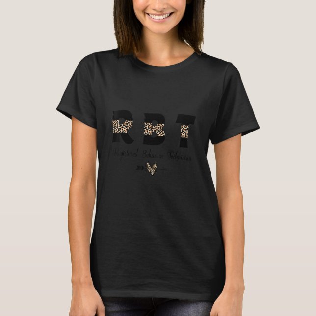 T-shirt RBT Enregistré Comportement Technicien ABA Leopard (Devant)