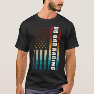 T-shirt Rc Racing Drapeau Américain Télécommande Radio Con