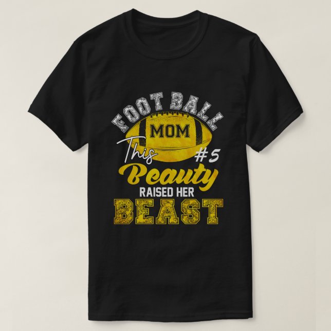 T-shirt RD Chemise de maman de football personnalisée, cet (Design devant)
