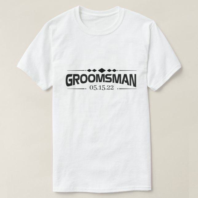 T-shirt RD Chemises de Bachelor Personnalisées, Groomsman (Design devant)