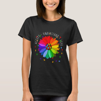 T-shirt Rd Floral Sensibilisation sur l'autisme Fleur de m