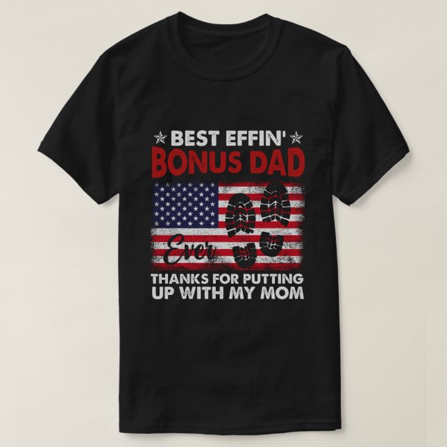 T-shirt RD Meilleur père bonus d'effin  (Design devant)