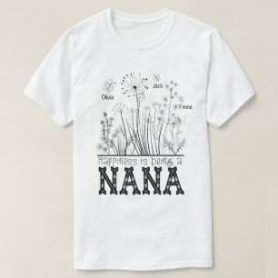 T-shirt RD Personalisé Grand-mère Wild Avec Les Noms Des P