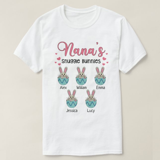 T-shirt RD Personnalisé Nana's Snuggle Bunnies  (Design devant)