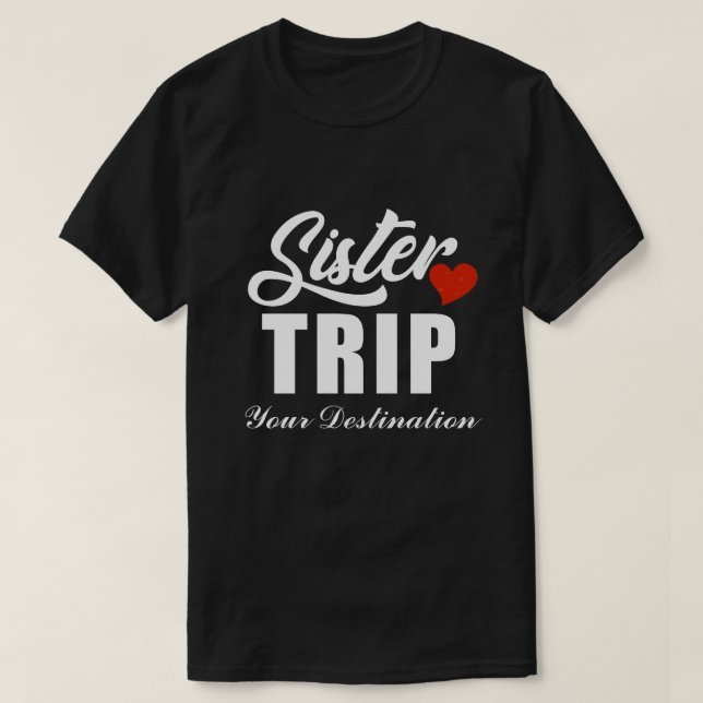 T-shirt RD Soeurs personnalisées Voyage Chemises, Soeur Vo (Design devant)