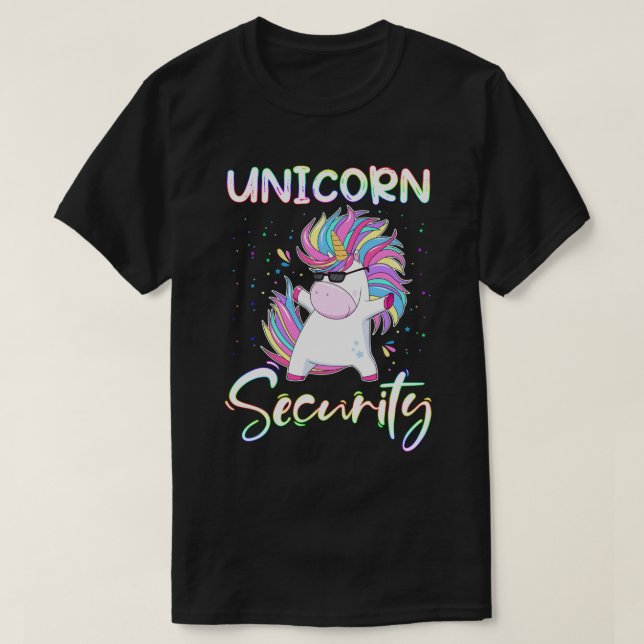 T-shirt RD Unicorn Security Rainbow Muscle Manly Funny  (Design devant)