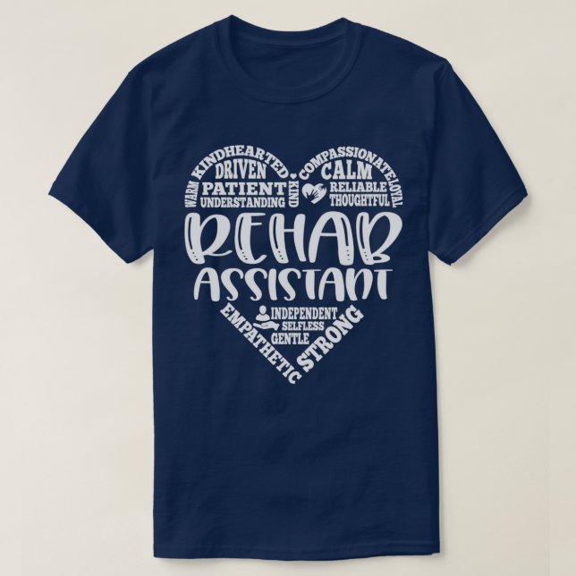 T-shirt Réadaptation de l'assistant de réadaptation (Design devant)