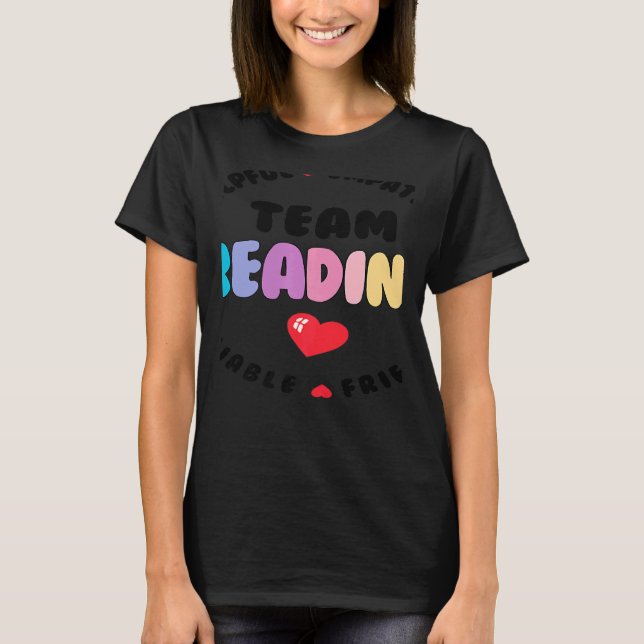 T-shirt Reading Teacher Interventionist Specialist Literac (Devant)
