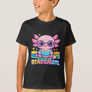 T-shirt Readsalotl axolotl mignon rat de bibliothèque