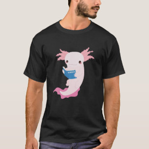 T-shirt Readsolotl Read Book Axolotl Reading The Walking F