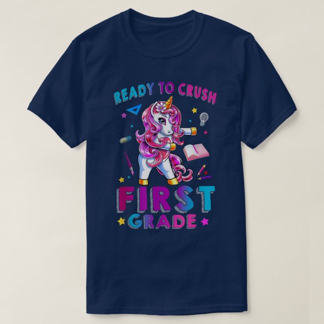 T-shirt Ready to Crush Première Grade Back To School Unico (Design devant)