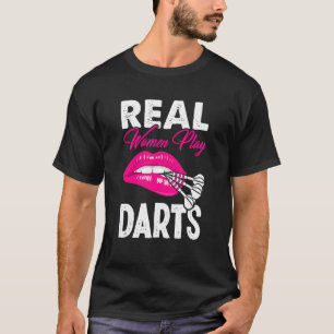 T-shirt Real Femmes Jouer fléchettes Amateur Bar Dart Play