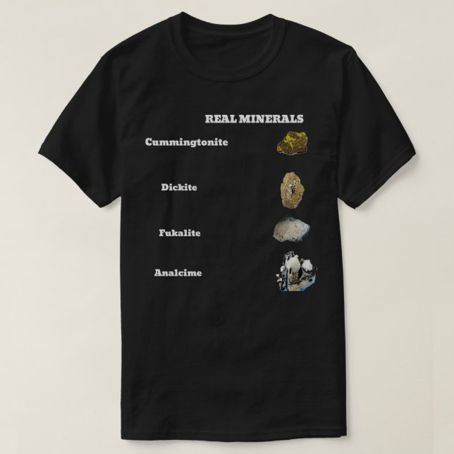T-shirt Real minéraux drôle géologie (Design devant)