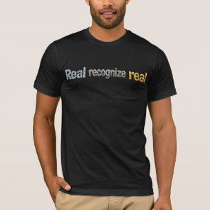 T-shirt "Real Recognize Real" Diamant, Béton Fendillé