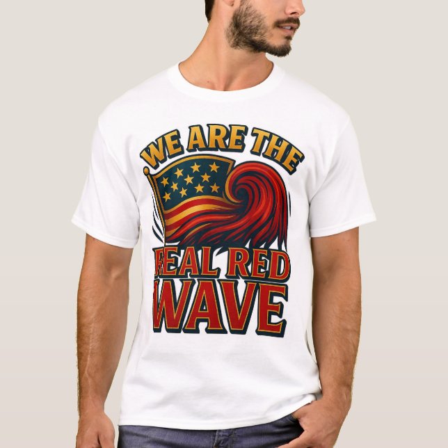 T-shirt Real Red Wave™ Tee pour hommes (Devant)