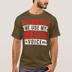 T-shirt Réalisateur Théâtre Voix Actrice Broadway Musical 