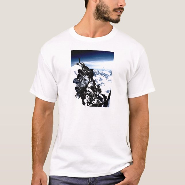 T-shirt Réalisation de l'alpiniste hiver de neige (Devant)