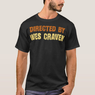 T-shirt Réalisé Par Wes Craven Texte Rétro
