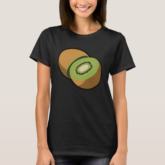 T-shirt Realistic Kiwi Fruit Illustration (Devant)