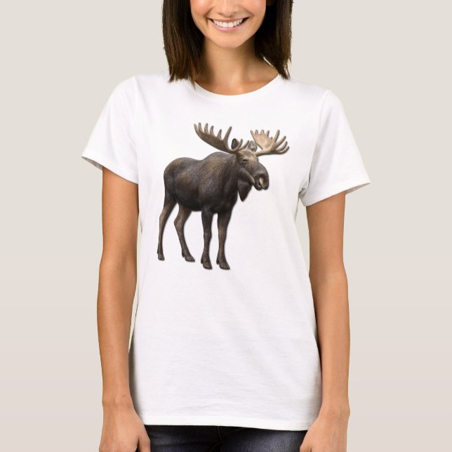T-SHIRT REALISTIC MOOSE DESIGN. SAMER BRASIL (Devant)