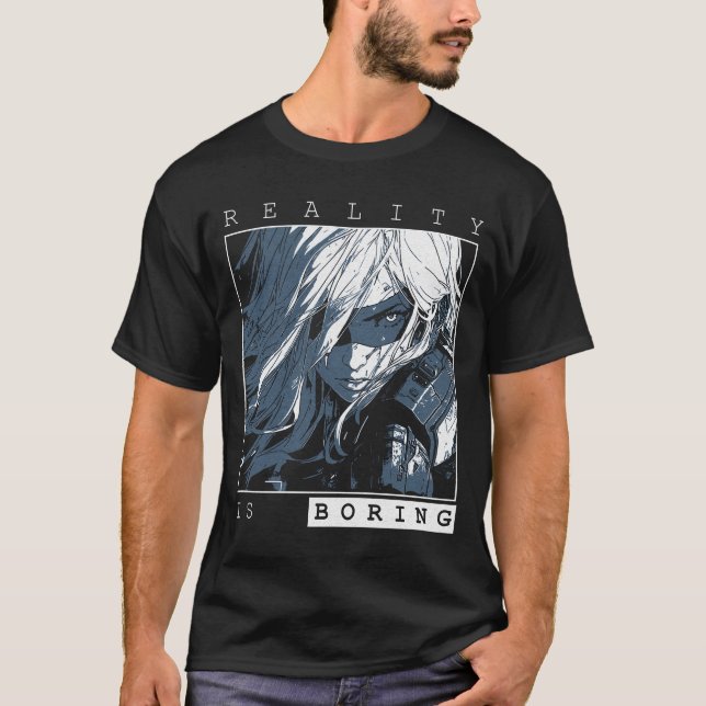 T-shirt Reality is Boring - Sci-Fi Anime Design (Devant)