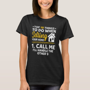 T-shirt Realtor Top 10 des choses à faire lors de la vente