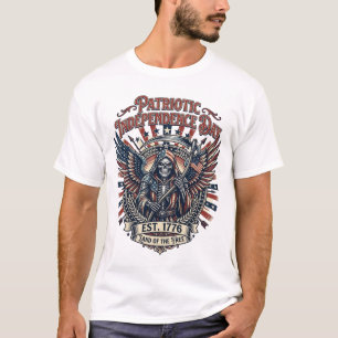 T-shirt Reaper Chrome Patriotique Squelette & Reaper Dark 