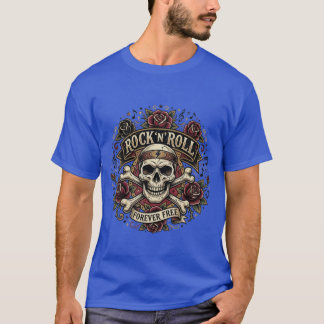 T-shirt Rebel Rhythm | Skull & Roses Tattoo Graphic Tee