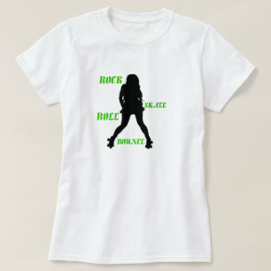 T-Shirt rebondissant à rouleaux de patinage fémini
