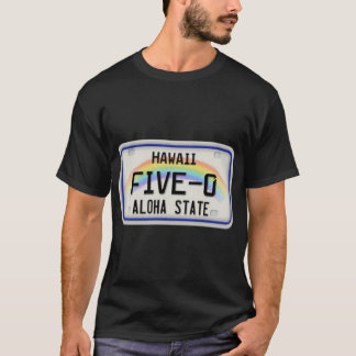 T-shirt Rebooted Hawaii 50 License Plate Design