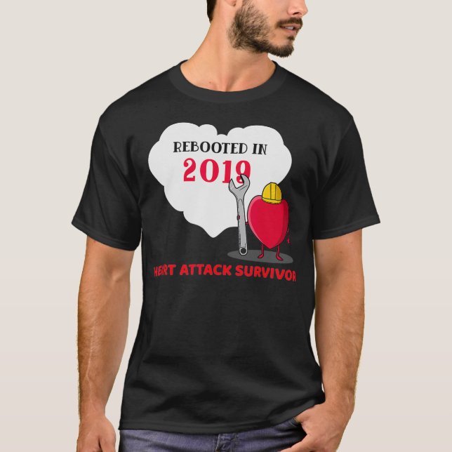 T-shirt Rebooted in 2019 Heart Attack Survivor Gift Idea _ (Devant)