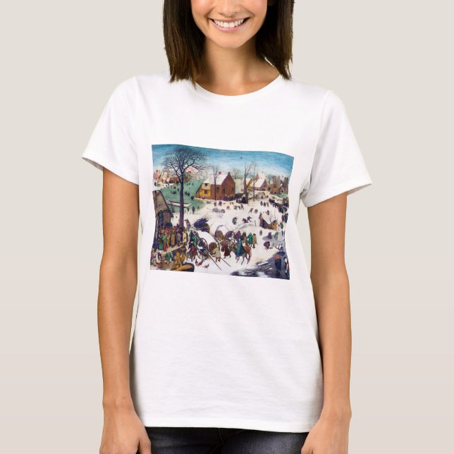 T-shirt Recensement à Bethléem, Pieter Bruegel (Devant)