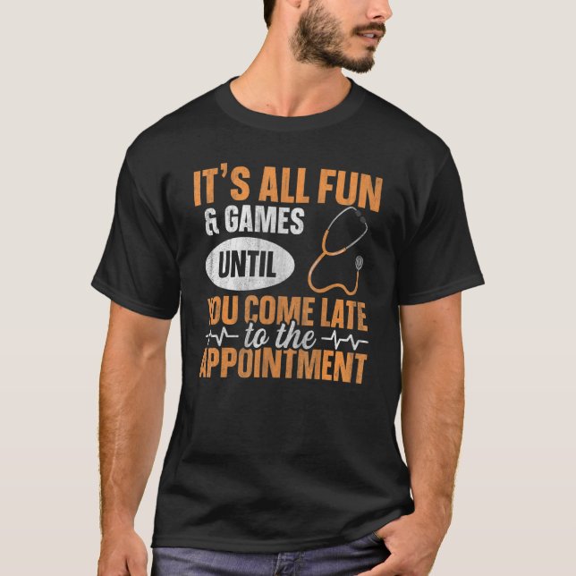 T-shirt Réceptionniste clinique pour une Réceptionis Santé (Devant)
