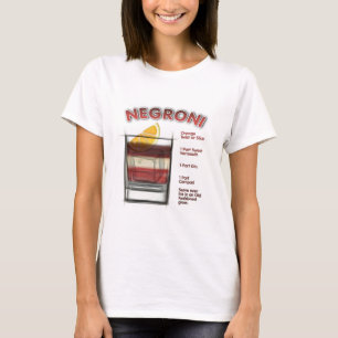 T-shirt Recette Cocktail NEGRONI