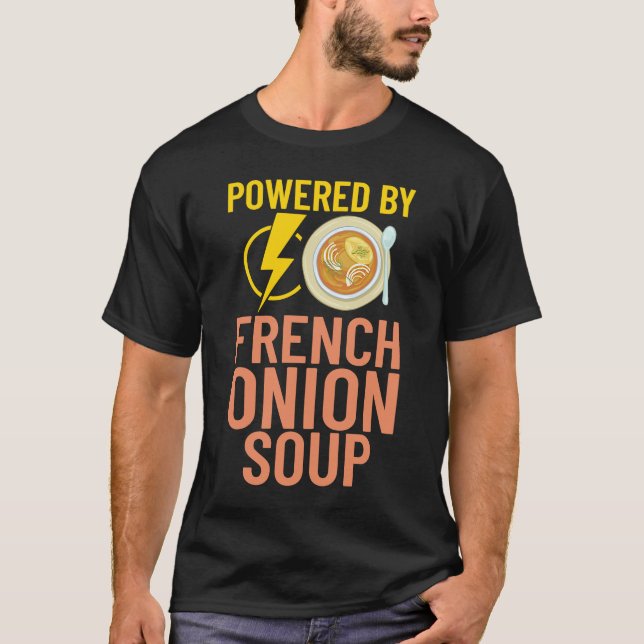 T-shirt Recette de soupe d'oignon française mélange bol fr (Devant)