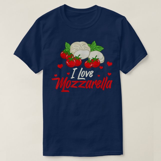 T-shirt Recettes de fromage Mozzarella Buffalo italien fra (Design devant)